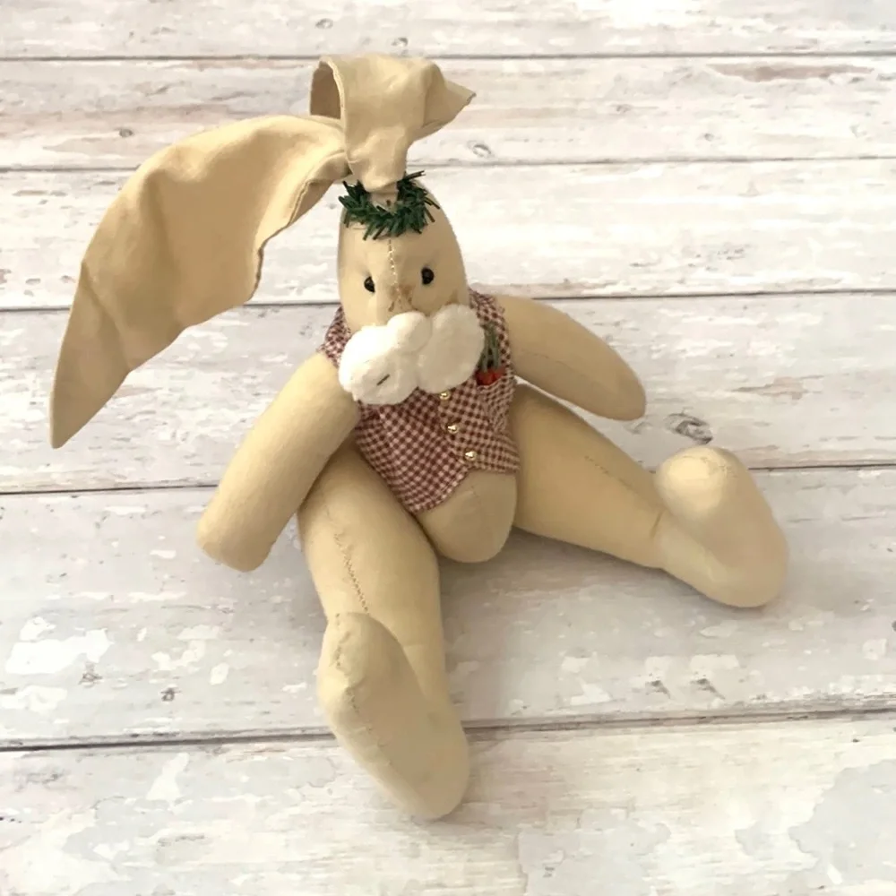 Spring Bunny Rabbit Hare Stuffed Animal Self Sitting Decorations Easter Spring